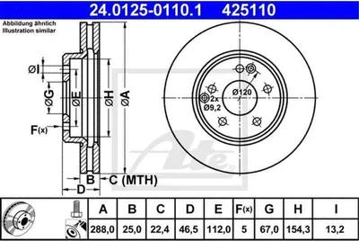 Zdjęcie produktu dla Tarcza Hamulcowa Db Przód W202/W203/W210 93-07