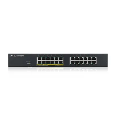 Produktbild von Zyxel GS1915-24EP, Managed, L2, Gigabit Ethernet (10/100/1000), Power over Ethernet (PoE), Rack-Einbau, Wandmontage