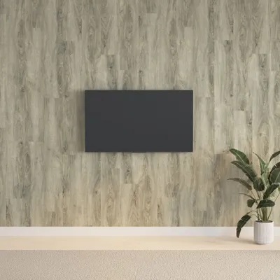 Productafbeelding van Living Store wandpanelen, houtlook, grijs, PVC, 2,06 m²