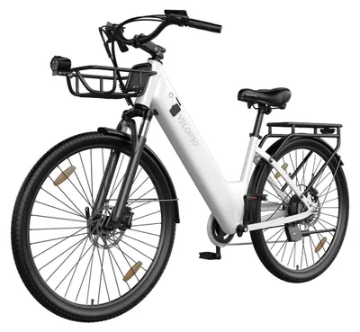 Obrázok produktu pre Mestský elektrobicykel VELOPRO C1PRO, 250 W, batéria 36 V 18 Ah, hydraulické brzdy, nastaviteľný predstavec, Biela
