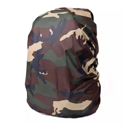 Produktbild von Wasserdichte Rucksack Regenhülle – Regenschutz Cover für Schulranzen, Fahrrad, Outdoor & Trekkingrucksäcke – Navy Tarnfarben Camouflage Größe M