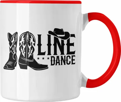 Produktbild von Trendation - Line Dance Tasse Geschenk Spruch Linedance Kafffeetasse Spruch (Rot)