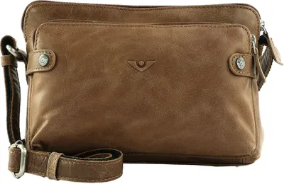 Productafbeelding van VOi Leer schoudertas City Cowboy Carola Crossbody Bag Cognac bruine