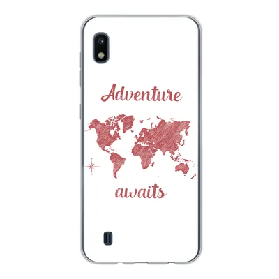 Produktbild von MuchoWow® Handyhülle Schutzhülle Hülle für Samsung Galaxy A10 Karte - Sprichwörter - Rosa Silikon Softcase Handy Hülle - Schutzhülle