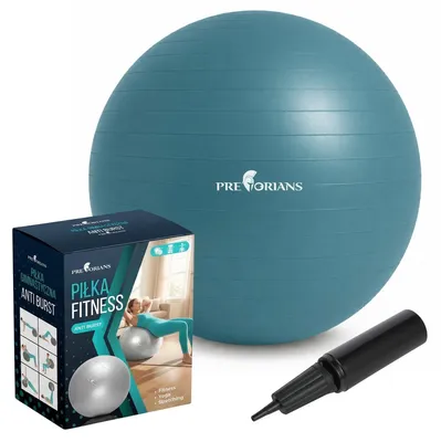 Obrázek produktu pro Gymnastický míč 75 cm, sedací míč, tréninkový míč pro fitness, jógu, těhotenskou gymnastiku, s pumpičkou, odolný proti prasknutí, mořská modrá