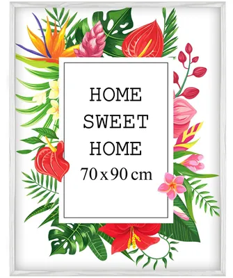 Produktbild von MG Design Weiß Bilderrahmen 70 x 90 cm - Aus echtem Holz mit Acrylglas, zum Aufhängen & Aufstellen, für Fotos, Poster & Puzzle