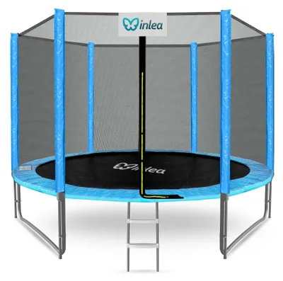 Produktbild von INLEA PREMIUM Jump Trampolin 305 cm mit Außen-Sicherheitsnetz - Hellblau