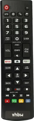 Produktbild von vhbw Fernbedienung kompatibel mit LG 49UH620V, 49UH661V, 49UH664V, 49UH610V, 55UH6159, 50UH635V Fernseher, TV - Ersatzfernbedienung