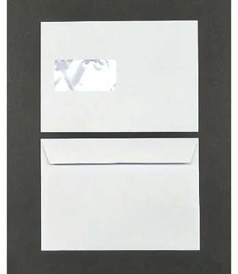 Produktbild von Briefumschläge PlanoJet C5 100g/qm haftklebend Fenster VE=500 Stück hochweiß