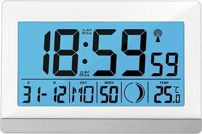 Zdjęcie produktu dla Technoline WS 8056, Cyfrowy budzik, Prostokąt, Biały, Szary, °C, F, LCD, Niebieski