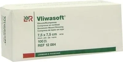 Immagine prodotto di Vliwasoft in tessuto non tessuto non sterile 7,5x7,5 cm, 100 compresse