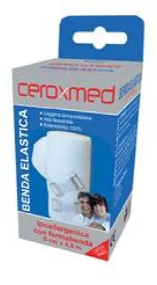Immagine prodotto di Benda Elastica Ceroxmed 6X450 Cm Con Gancio 1 Pezzo