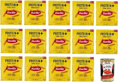 Produktbild von Barilla Protein+ Penne Rigate 400gr, Pasta reich an pflanzlichem Protein, 14x 400 g + Italian Gourmet polpa 400gr