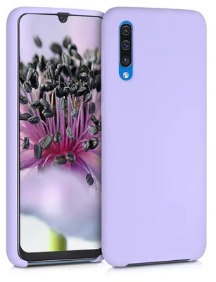Produktbild von kwmobile Handyhülle für Samsung Galaxy A50 Hülle - Case Silikon - Kabelloses Laden - Schutzhülle Cover in Lavendel