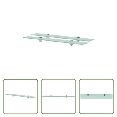Produktbild von The Living Store Schweberegale 2 Stk. Glas 70x10 cm 8 mm