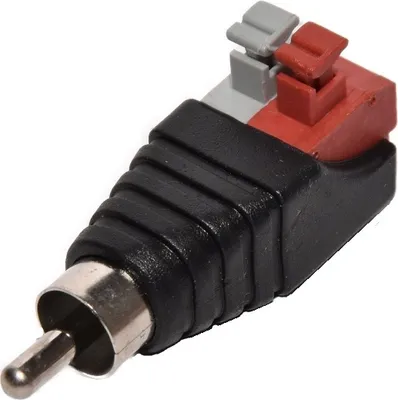 Produktbild von Hohlstecker 5,5x2,1-2,5mm Cinch Kupplung BNC Stecker  mit Schnellklemmen Cinch Stecker