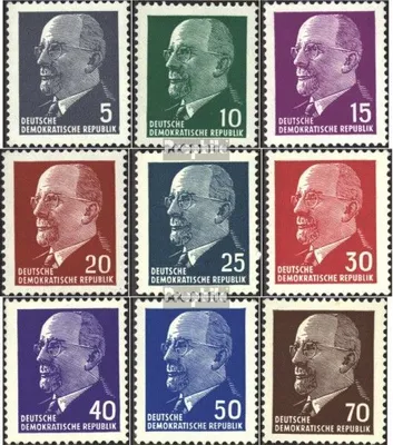 Produktbild von Briefmarken DDR 1961 Mi 845-848,934-938 (kompl.Ausg.) gestempelt Staatsratsvorsitzender Ulbricht, Kleinformat (I)