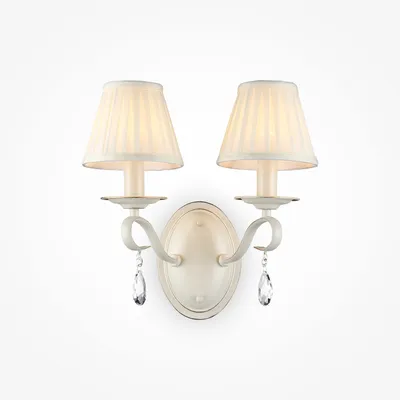Produktbild von Maytoni Moderne Wandleuchte Brionia 2xE14 excl. in Beige aus Metall Organza 40 W für Küche, Schlafzimmer, Wohnzimmer, Esszimmer, Lobby