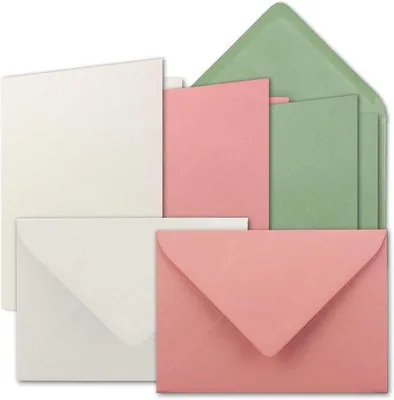 Productafbeelding van Famanu kaarten set, DIN B6 - 45 kaarten en bijbehorende enveloppen in 3 kleuren