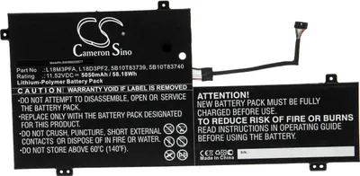 Produktbild von vhbw Akku Ersatz für Lenovo 5B10T83739, 5B10T83740, L18D3PF2, L18M3PFA für Notebook (5050 mAh, 11,52 V, Li-Polymer)