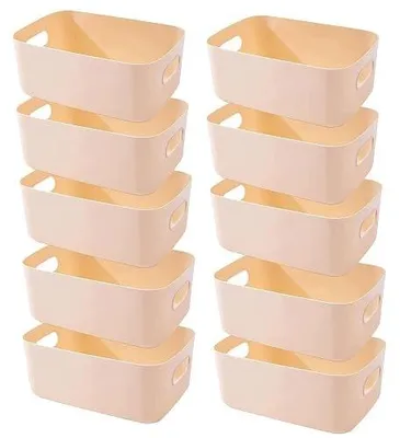 Zdjęcie produktu dla Kosze do przechowywania plastikowe z uchwytami organizer 10 szt.