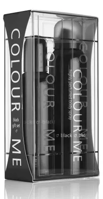 Productafbeelding van COLOUR ME Black: Parfum voor heren - 90 ml eau de parfum & 150 ml bodyspray - Set van twee