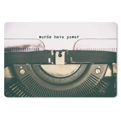 Produktbild von MuchoWow® Schreibtischunterlage Schreibmaschine - Vintage - Zitate 60x40 cm - XXL Mauspad - Großes Mauspad