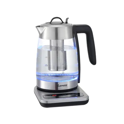 Produktbild von Prémiová rýchlovarná kanvica Laretti Príkon: 1850 - 2200 W, Vyberateľný filter, Telo zo skla a nerezovej ocele LR-EK7522