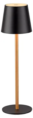Obrázek produktu pro JUST LIGHT EURIA LED stolní lampa na baterii, teplá bílá, stmívatelná, 2,5 W, černá/mosaz, IP54, 19250-68