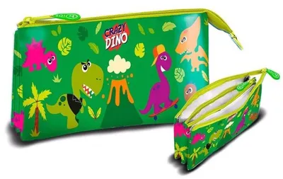 Produktbild von kufor Crazy Dino 22 x 13 cm polyester/PVC zelený