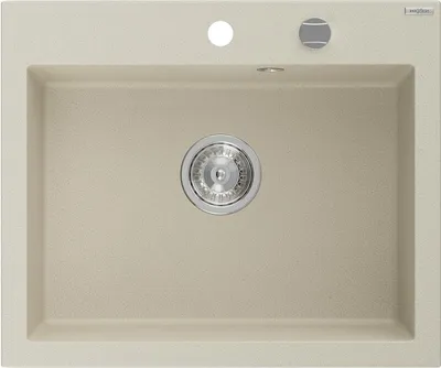 Produktbild von Mexen Elix Granitspüle 1-Becken 600 x 500 mm, beige, Siphon Chrom - 6525601005-69