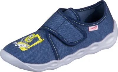 Produktbild von Superfit Kinder-Hausschuh BUBBLE Bagger Blau, Farbe:blau, EU Größe:33