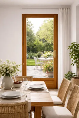 Immagine prodotto di Porta finestra in legno con 1 anta H215 x L90 cm, lato maniglia a sinistra, GD MENUISERIES