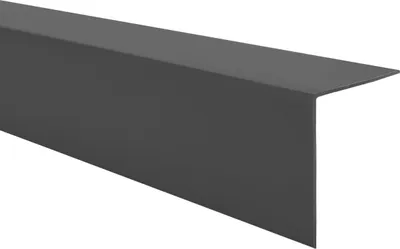 Produktbild von QUEST Tvrdý dekoratívny uhlový profil z PVC 40x40mm, 1.5m, ochrana hrán, tmavosivá