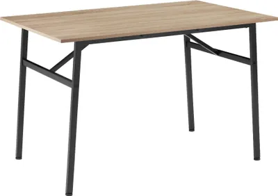 Image de Table de salle à manger industrielle Swansea 120x75x76cm - Bois clair industriel, Chêne Sonoma