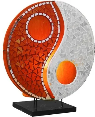 Produktbild von Deko-Leuchte YING YANG Orange/Weiß, 30 cm