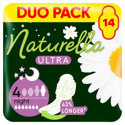 Produktbild von Naturella Ultra Night Kamille Slippads, 14 Stück