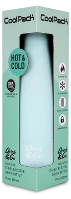 Zdjęcie produktu dla PATIO Bidon termiczny 500ml - stal nierdzewna, miętowy