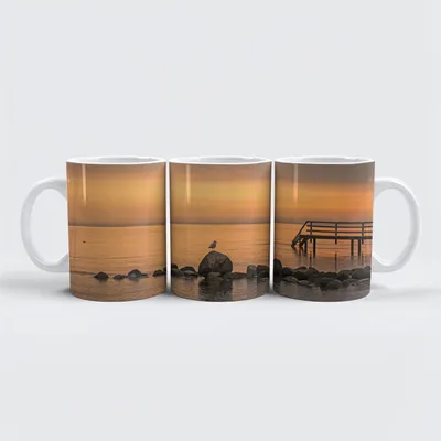 Image de raxxa Premium-Tasse "Morgenidylle in Niendorf" (en anglais)