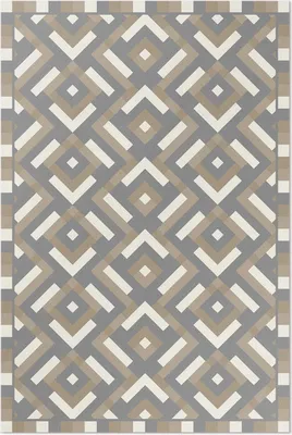 Produktbild von Aztekische Geometrie regelmäßiges Vintage-Boho-Muster – Vinylteppich – 150x225 cm – Indoor Teppich – Flur – Pflegeleicht – Modern