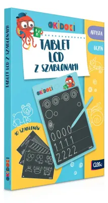 Zdjęcie produktu dla Tablet LCD Okidoki 8,5" kolorowy znikopis z szablonami