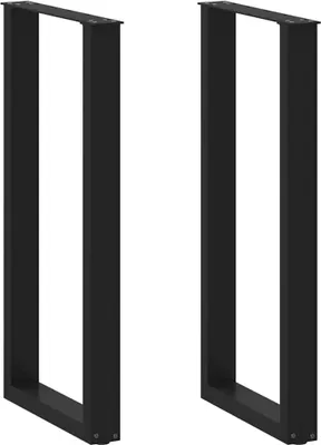 Obrázek produktu pro Nohy barového stolu ve tvaru U, 2 ks, černé, 50 x (100-101) cm, ocel