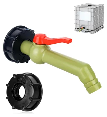 Produktbild von IBC Auslaufhahn und Kugelhahn, 1 Zoll IBC Wasserhahn für IBC Tank und Regentonnen