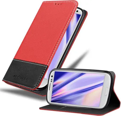 Produktbild von Cadorabo Hülle für Samsung Galaxy S3 / S3 NEO Schutzhülle in Rot SHandyhülle Book Case Etui Kunstleder
