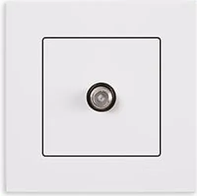 Produktbild von Gunsan Eqona Sat TV Steckdose mit F Stecker Unterputz Weiss