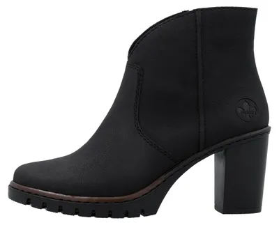 Produktbild von Rieker Damen Stiefelette Blockabsatz Reißverschluss Y2553, Größe:39 EU, Farbe:Schwarz