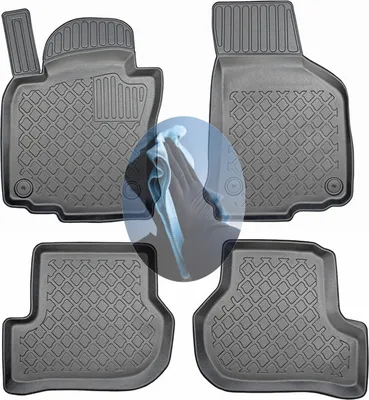 Produktbild von Z519034 TPE-Gummifußmatten kompatibel mit  Skoda Octavia Ambition 2 1Z Hatchback Schrägheck Schräghecklimousine 5-türer 2011-2013