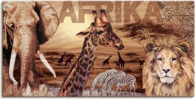 Produktbild von ARTland Leinwandbild Afrika Größe: 60x30 cm