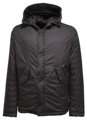 Produktbild von Herren-Steppjacke mit Kapuze, Schwarz