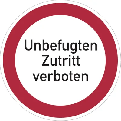 Produktbild von Dreifke® Verbotsschild, Unbefugten Zutritt verboten - praxisbewährt | PVC | 4...